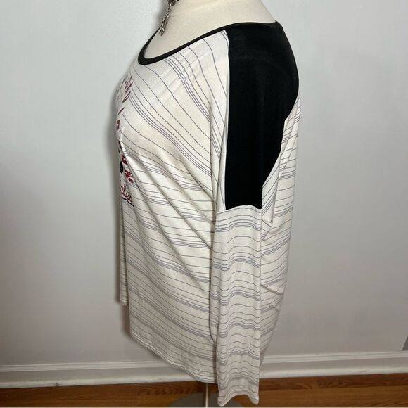 NWOT Harley Davidson Skull Front Plus Size Raglan Jersey -- 1X - Picture 6 of 12